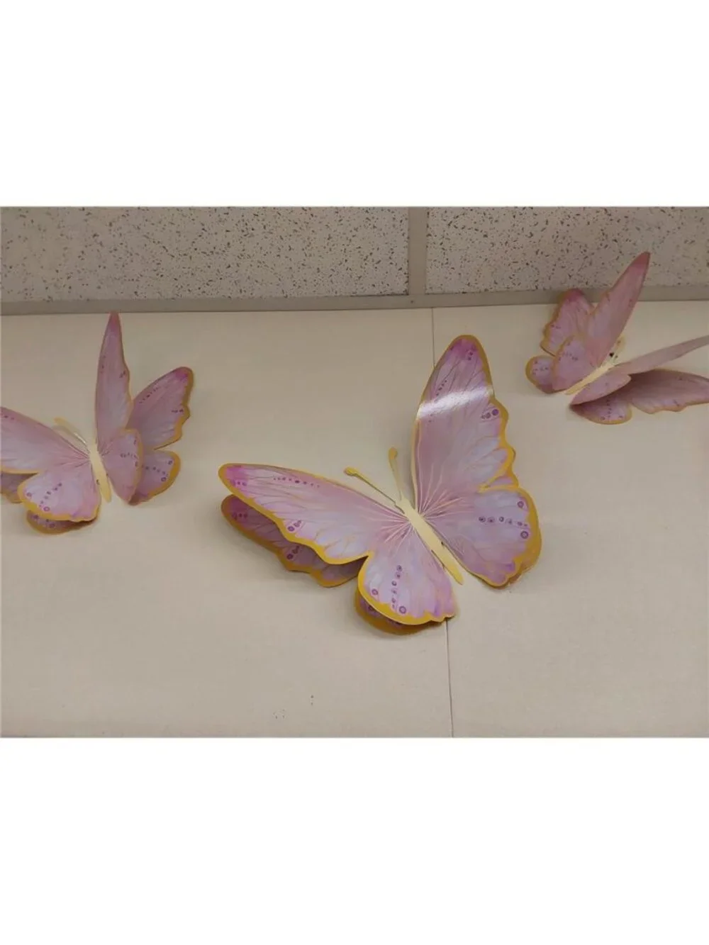 Giant 3D Metallic Gold Butterfly Wall Decor, 10
